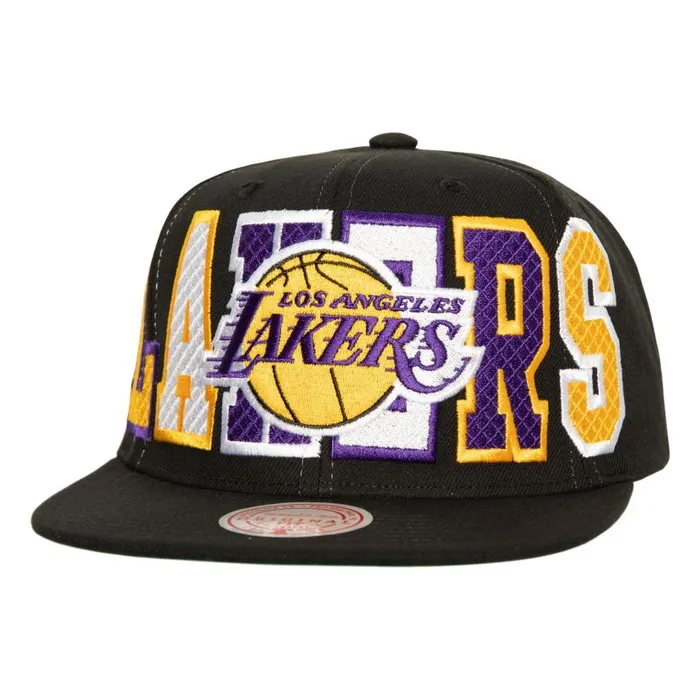 Mitchell and Ness Varsity Bust Snapback Los Angeles Lakers Men Hats and Headwear Mitchell and Ness Varsity Bust Snapback Los Angeles Lakers Men Hats and Headwear
