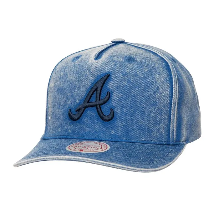 Mitchell and Ness Washed Out Tonal Pro Snapback Atlanta Braves Men Hats and Headwear Mitchell and Ness Washed Out Tonal Pro Snapback Atlanta Braves Men Hats and Headwear