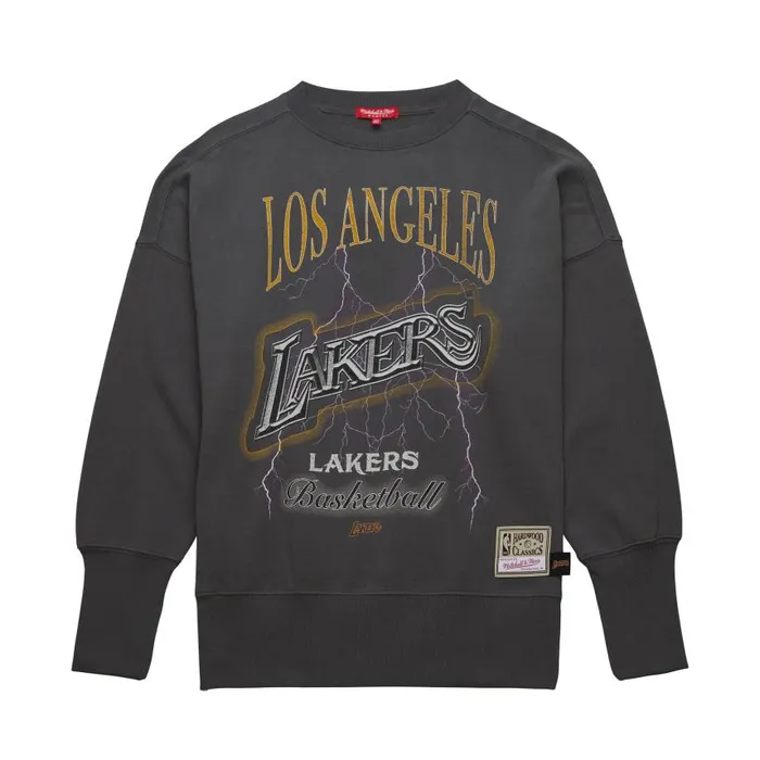 Mitchell and Ness Women039s Logo Lightweight Crew 40 Los Angeles Lakers Women Hoodies and Sweatshirts Mitchell and Ness Women039s Logo Lightweight Crew 40 Los Angeles Lakers Women Hoodies and Sweatshirts