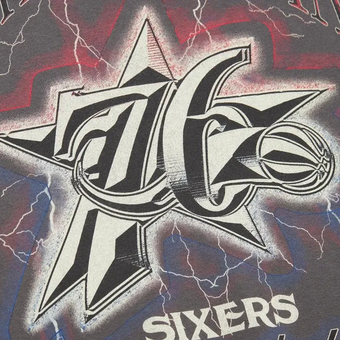 Mitchell and Ness Women039s Logo Lightweight Crew 40 Philadelphia 76ers Women Hoodies and Sweatshirts Mitchell and Ness Women039s Logo Lightweight Crew 40 Philadelphia 76ers Women Hoodies and Sweatshirts
