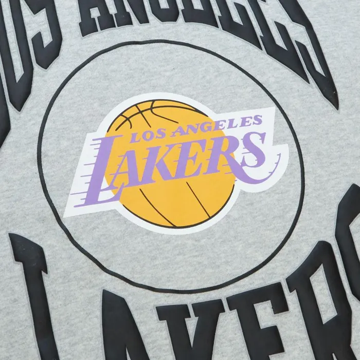 Mitchell and Ness Women039s Logo LT Crew 30 Los Angeles Lakers Women Hoodies and Sweatshirts