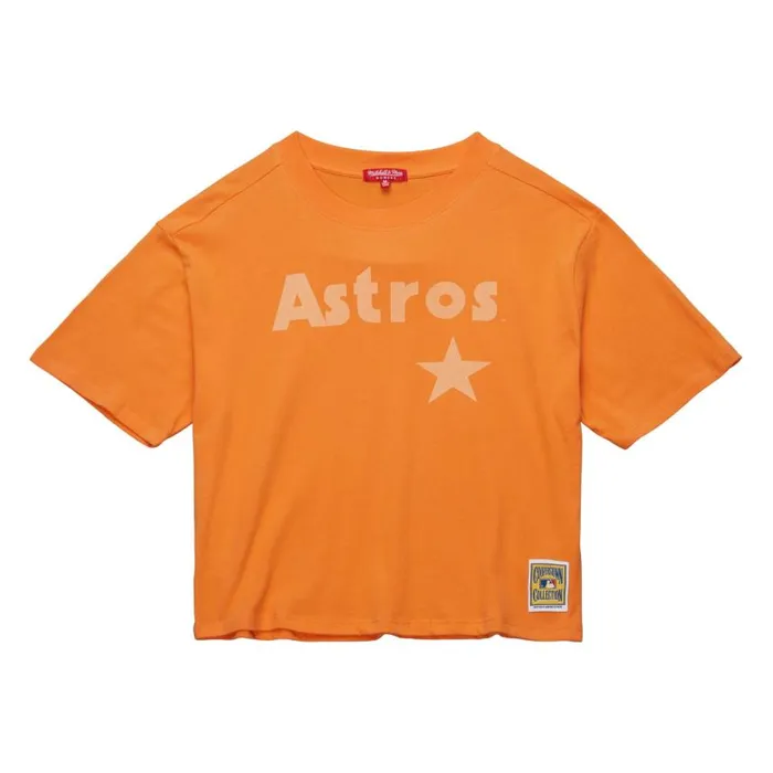 Mitchell and Ness Women039s Tonal Boxy Crop Tee Houston Astros Women TShirts and Tops Mitchell and Ness Women039s Tonal Boxy Crop Tee Houston Astros Women TShirts and Tops