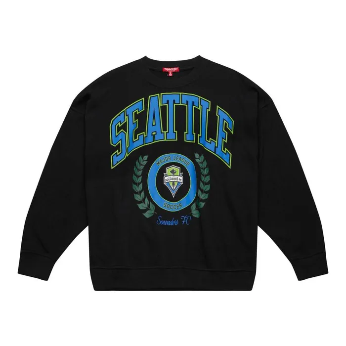 Mitchell and Ness Womens Logo Lt Crew 20 Seattle Sounders FC Women Hoodies and Sweatshirts Mitchell and Ness Womens Logo Lt Crew 20 Seattle Sounders FC Women Hoodies and Sweatshirts