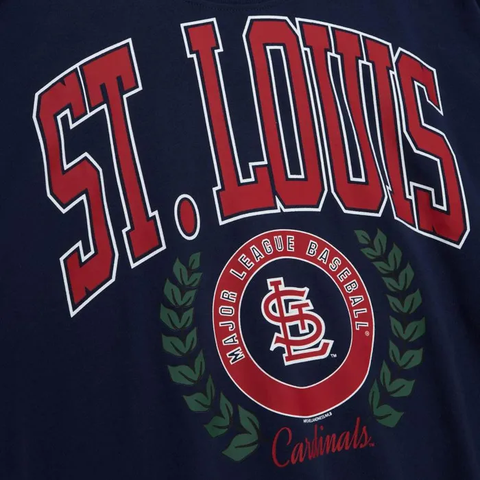 Mitchell and Ness Womens Logo Lt Crew 20 St Louis Cardinals Women Hoodies and Sweatshirts