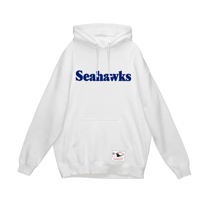Mitchell and Ness Wordmark 1 Hoodie Seattle Seahawks Men Hoodies and Sweatshirts Mitchell and Ness Wordmark 1 Hoodie Seattle Seahawks Men Hoodies and Sweatshirts