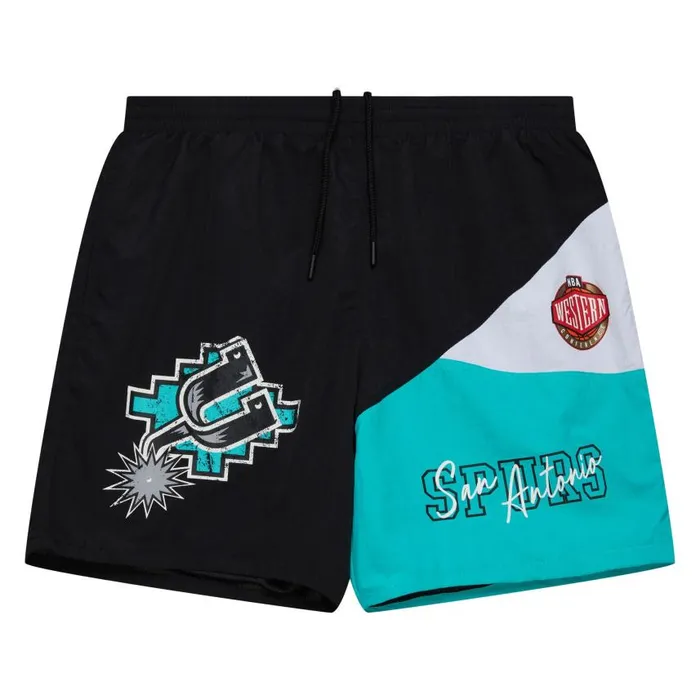 Mitchell and Ness Woven Shorts Vintage Logo San Antonio Spurs Men Shorts
