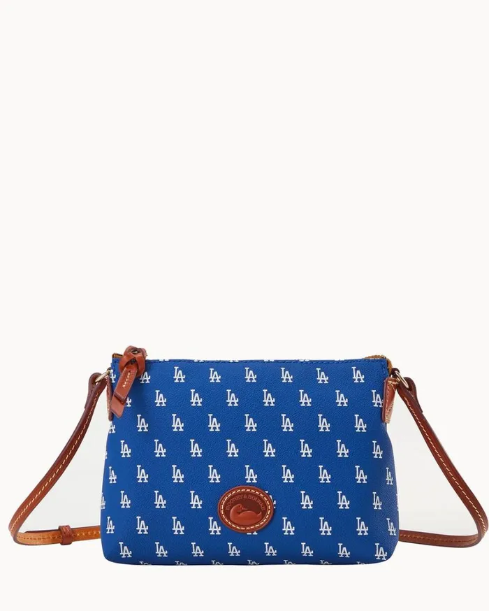 MLB Dodgers Crossbody Pouchette Dodgers Women Dooney and Bourke Crossbodies