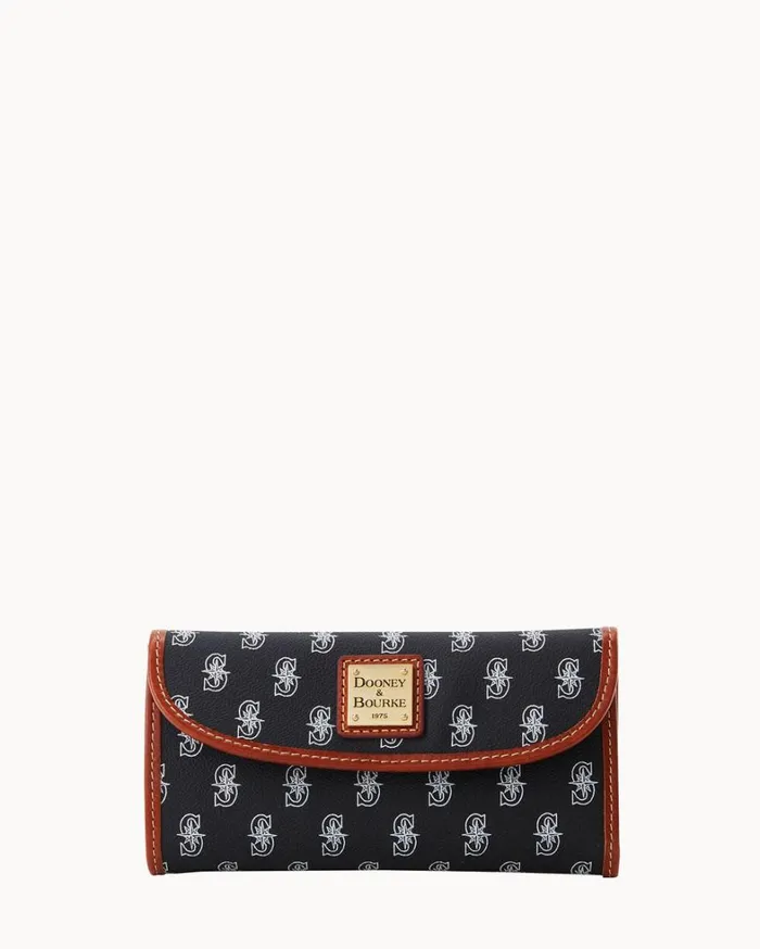 MLB Mariners Continental Clutch Mariners Women Dooney and Bourke Wallets