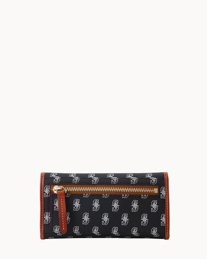 MLB Mariners Continental Clutch Mariners Women Dooney and Bourke Wallets MLB Mariners Continental Clutch Mariners Women Dooney and Bourke Wallets