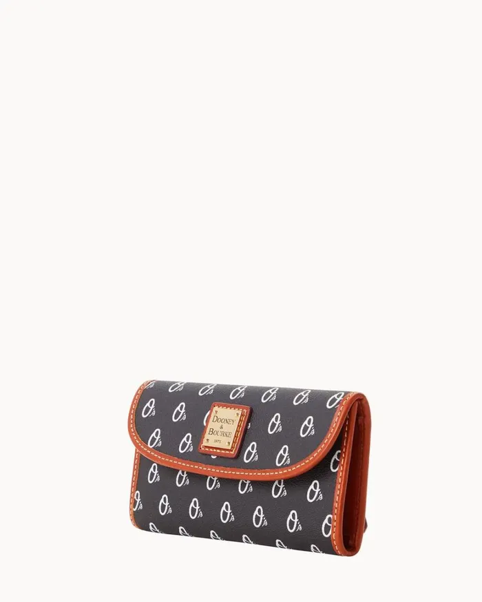 MLB Orioles Continental Clutch Orioles Women Dooney and Bourke Wallets MLB Orioles Continental Clutch Orioles Women Dooney and Bourke Wallets