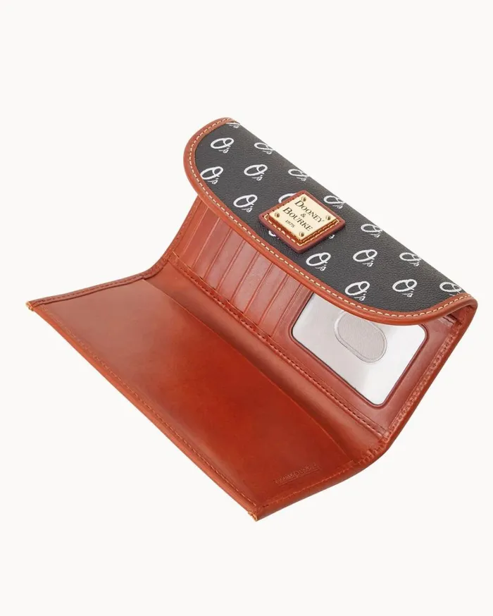 MLB Orioles Continental Clutch Orioles Women Dooney and Bourke Wallets MLB Orioles Continental Clutch Orioles Women Dooney and Bourke Wallets