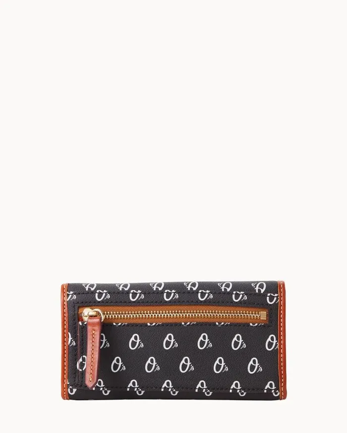 MLB Orioles Continental Clutch Orioles Women Dooney and Bourke Wallets MLB Orioles Continental Clutch Orioles Women Dooney and Bourke Wallets