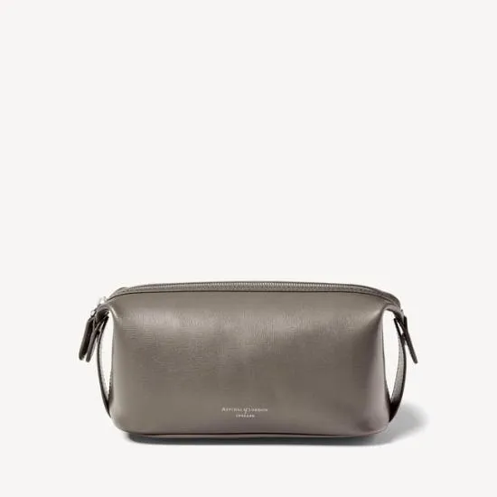 Mount Street Washbag Charcoal Saffiano Men Aspinal Of London Wash Bags