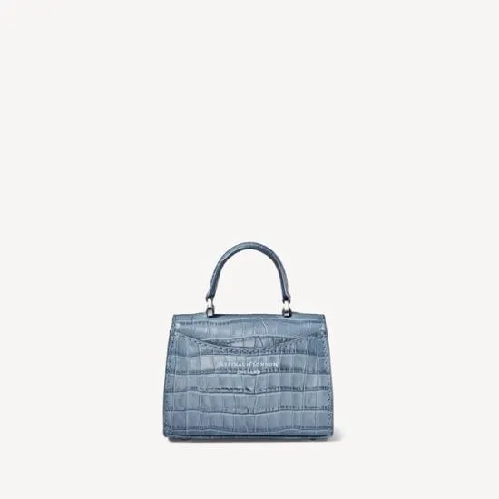Nano Mayfair Deep Shine Heritage Blue Small Croc Women Aspinal Of London Mayfair