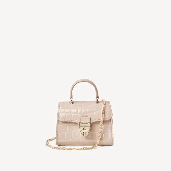 Nano Mayfair Soft Taupe Patent Croc Women Aspinal Of London Mayfair