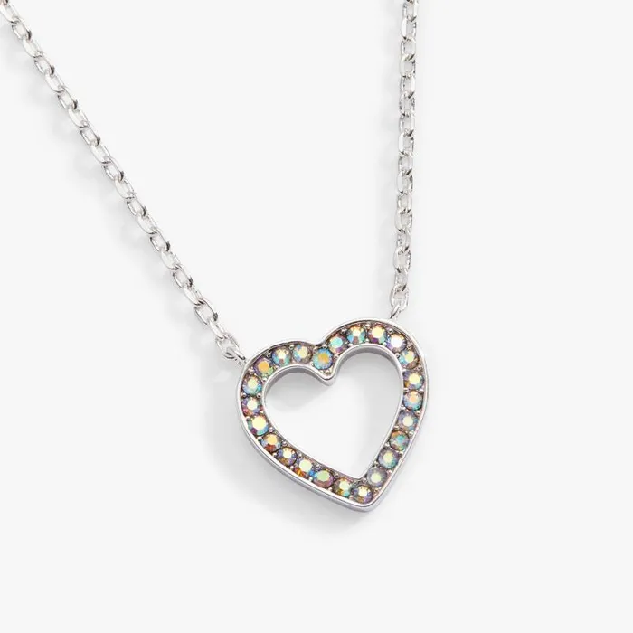 Necklaces Women Alex And Ani Heart And Crystal Necklace Silver
