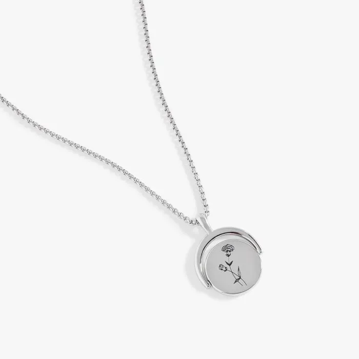Necklaces Women Alex And Ani January Birthstone And Flower Flip Charm Necklace Stainless Steel Gold