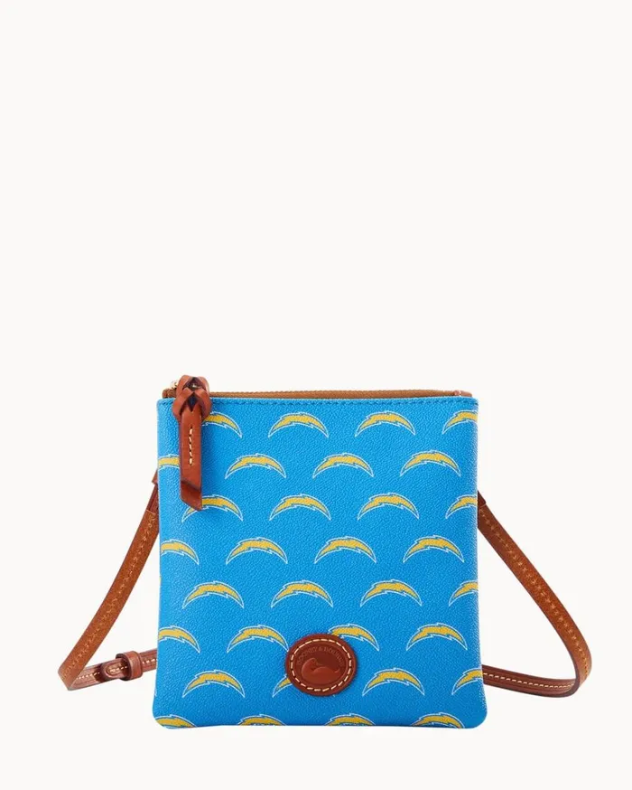 NFL Chargers Small North South Top Zip Crossbody Chargers Women Dooney and Bourke Crossbodies NFL Chargers Small North South Top Zip Crossbody Chargers Women Dooney and Bourke Crossbodies