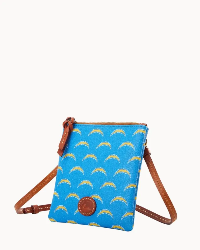 NFL Chargers Small North South Top Zip Crossbody Chargers Women Dooney and Bourke Crossbodies NFL Chargers Small North South Top Zip Crossbody Chargers Women Dooney and Bourke Crossbodies