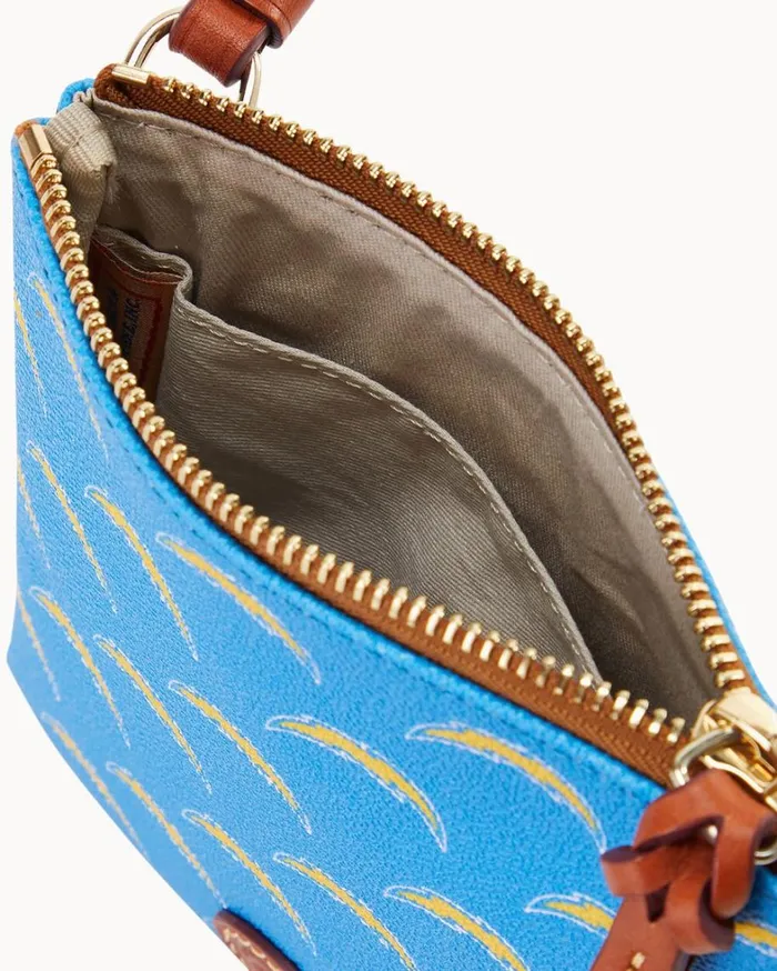 NFL Chargers Small North South Top Zip Crossbody Chargers Women Dooney and Bourke Crossbodies NFL Chargers Small North South Top Zip Crossbody Chargers Women Dooney and Bourke Crossbodies
