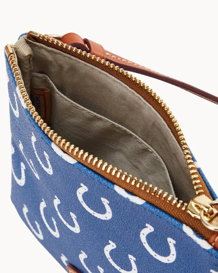 NFL Colts Small North South Top Zip Crossbody Colts Women Dooney and Bourke Crossbodies NFL Colts Small North South Top Zip Crossbody Colts Women Dooney and Bourke Crossbodies