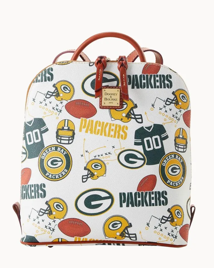 NFL Packers Zip Pod Backpack Packers Women Dooney and Bourke Backpacks