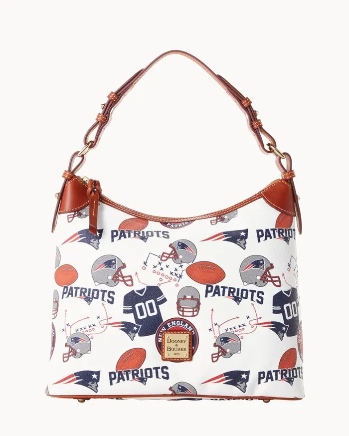 NFL Patriots Hobo Patriots Women Dooney and Bourke Shoulder Bags