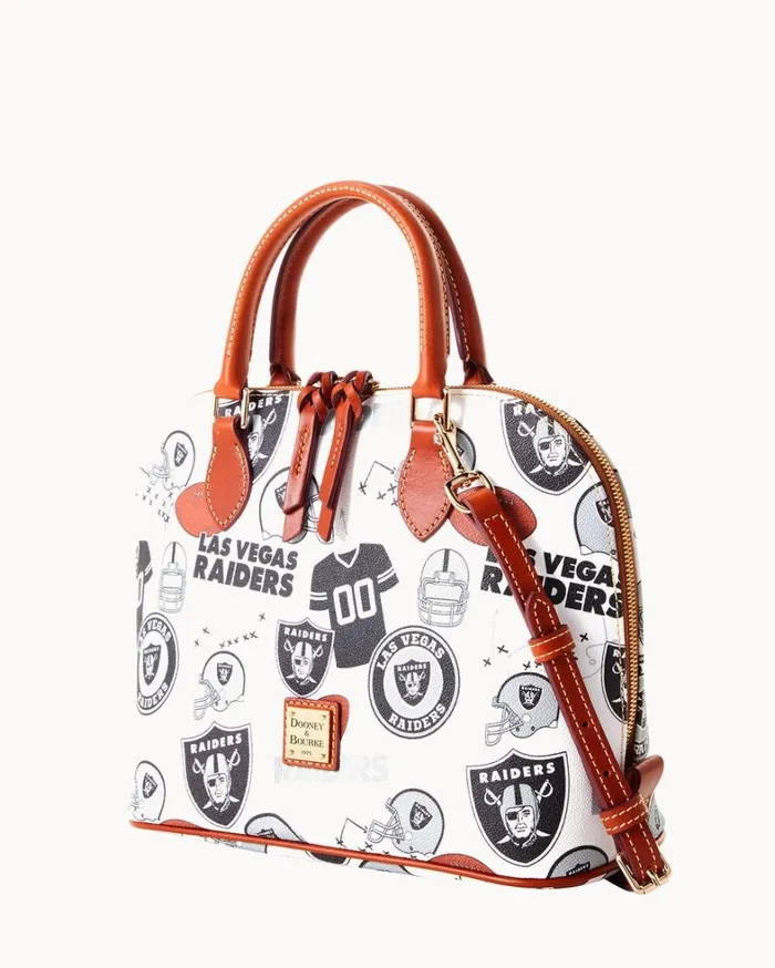 NFL Raiders Zip Zip Satchel Raiders Women Dooney and Bourke Satchels NFL Raiders Zip Zip Satchel Raiders Women Dooney and Bourke Satchels