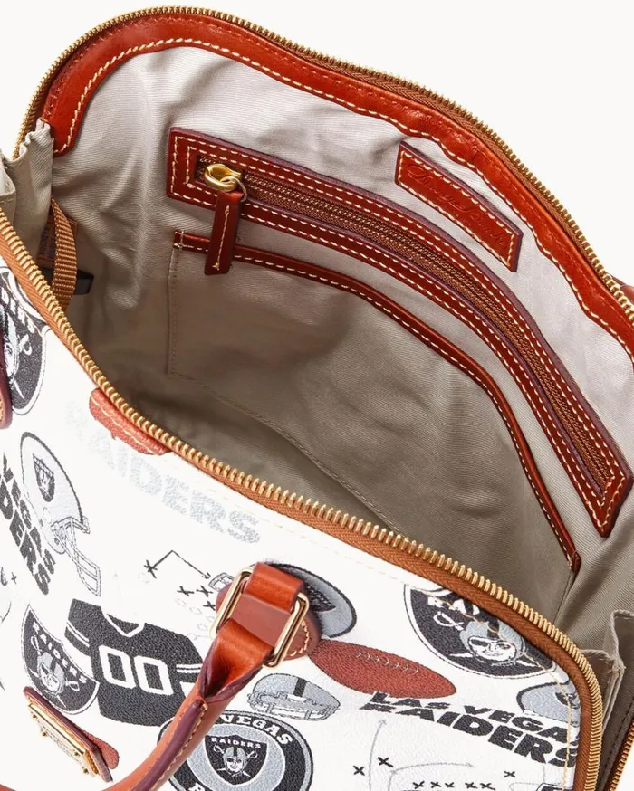 NFL Raiders Zip Zip Satchel Raiders Women Dooney and Bourke Satchels NFL Raiders Zip Zip Satchel Raiders Women Dooney and Bourke Satchels