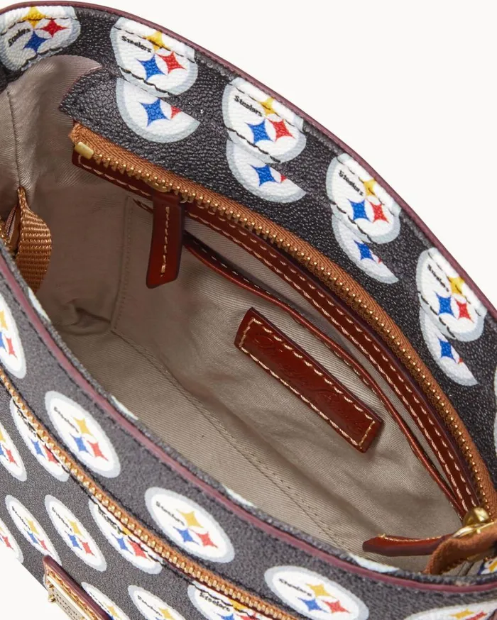 NFL Steelers Small Zip Crossbody Steelers Women Dooney and Bourke Crossbodies NFL Steelers Small Zip Crossbody Steelers Women Dooney and Bourke Crossbodies
