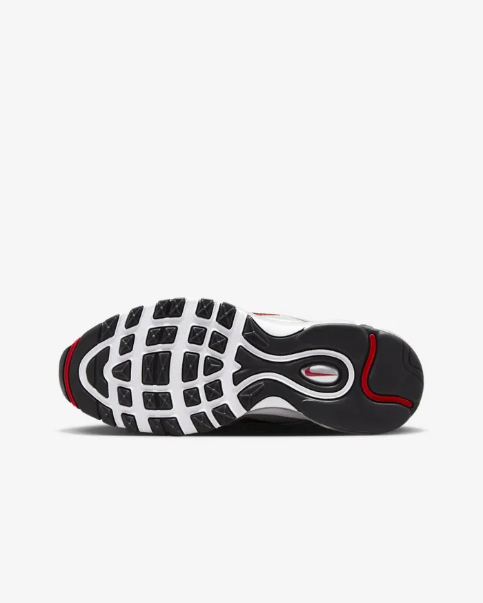 Older Kids 7 8211 15 Years Kids Nike Air Max 97 Metallic Silverwhitevarsity Red