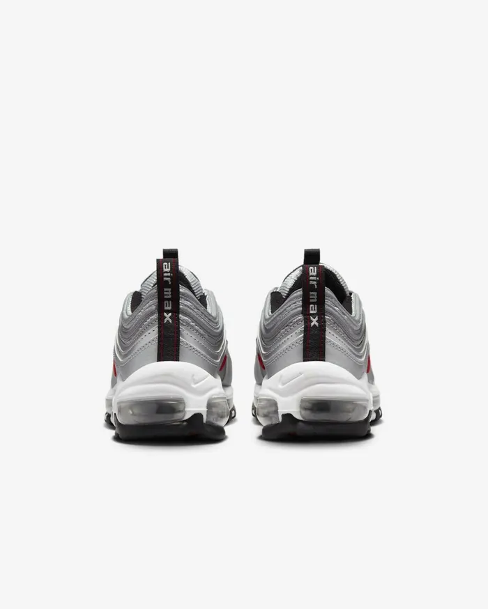 Older Kids 7 8211 15 Years Kids Nike Air Max 97 Metallic Silverwhitevarsity Red