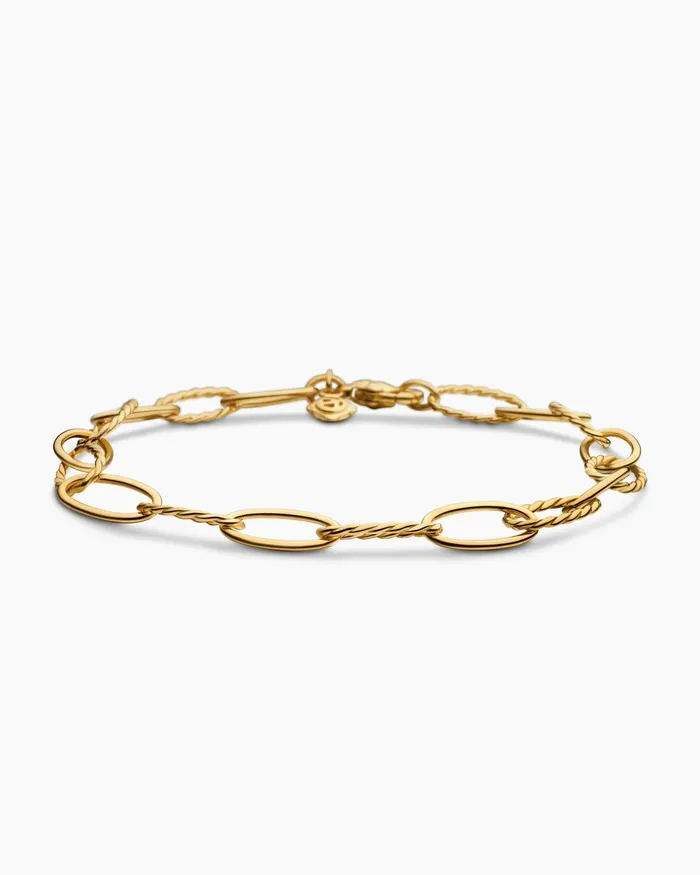 Oval Link Bracelet In 18K Yellow Gold 113mm Women David Yurman Chain
