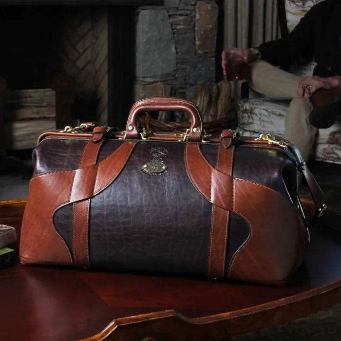 Packs and Bags Men Orvis American Buffalo Travel Grip Bag Tobacco