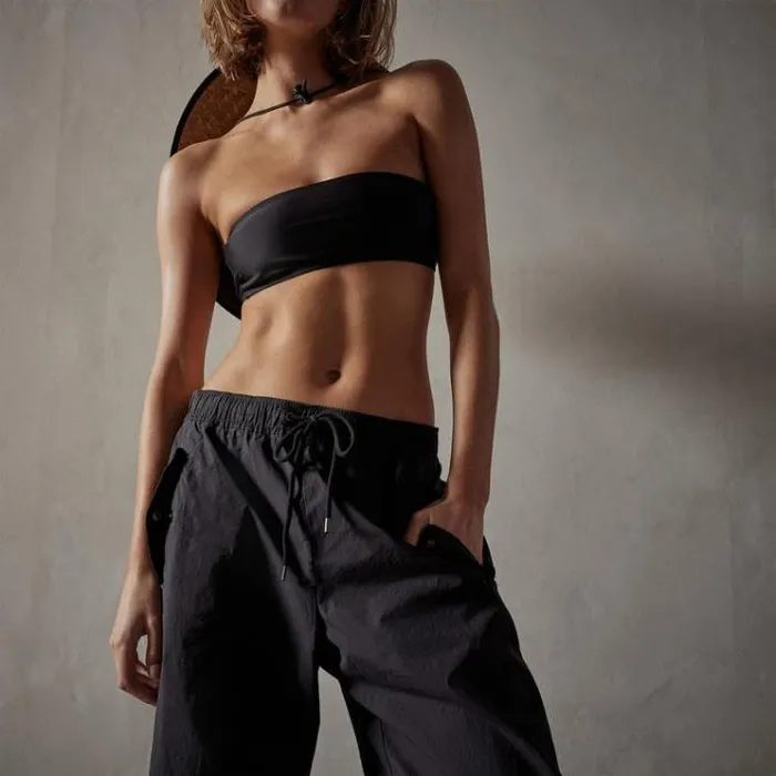 PantsDenim Women James Perse Parachute Pant Black