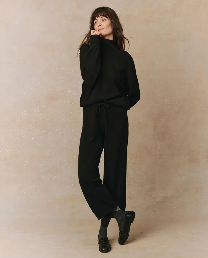 Pants Women The Great The Cashmere Lantern Pant Black Pants Women The Great The Cashmere Lantern Pant Black