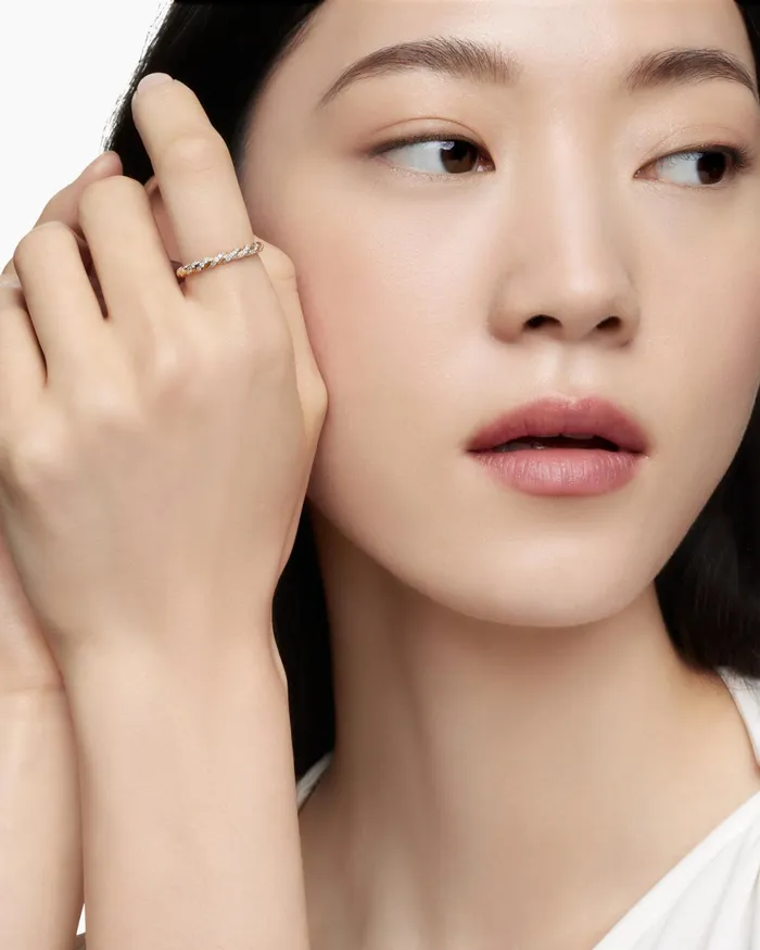 Pav Petite Band Ring In 18K Yellow Gold 28mm Women David Yurman Band Pav Petite Band Ring In 18K Yellow Gold 28mm Women David Yurman Band