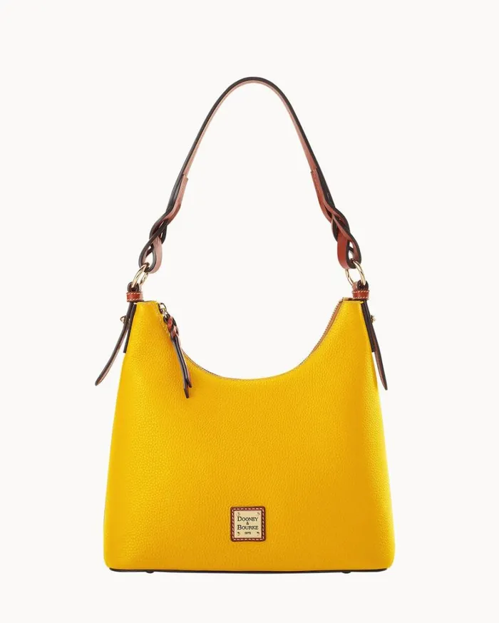 Pebble Grain Bryce Hobo Mustard Women Dooney and Bourke Shoulder Bags