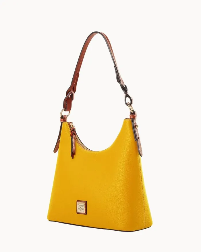 Pebble Grain Bryce Hobo Mustard Women Dooney and Bourke Shoulder Bags Pebble Grain Bryce Hobo Mustard Women Dooney and Bourke Shoulder Bags