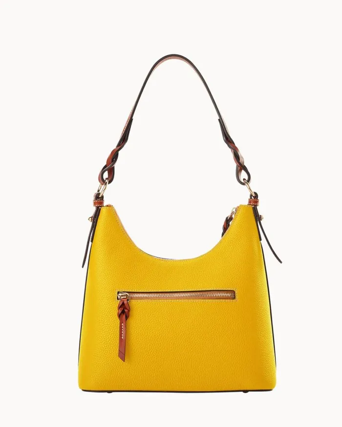 Pebble Grain Bryce Hobo Mustard Women Dooney and Bourke Shoulder Bags Pebble Grain Bryce Hobo Mustard Women Dooney and Bourke Shoulder Bags