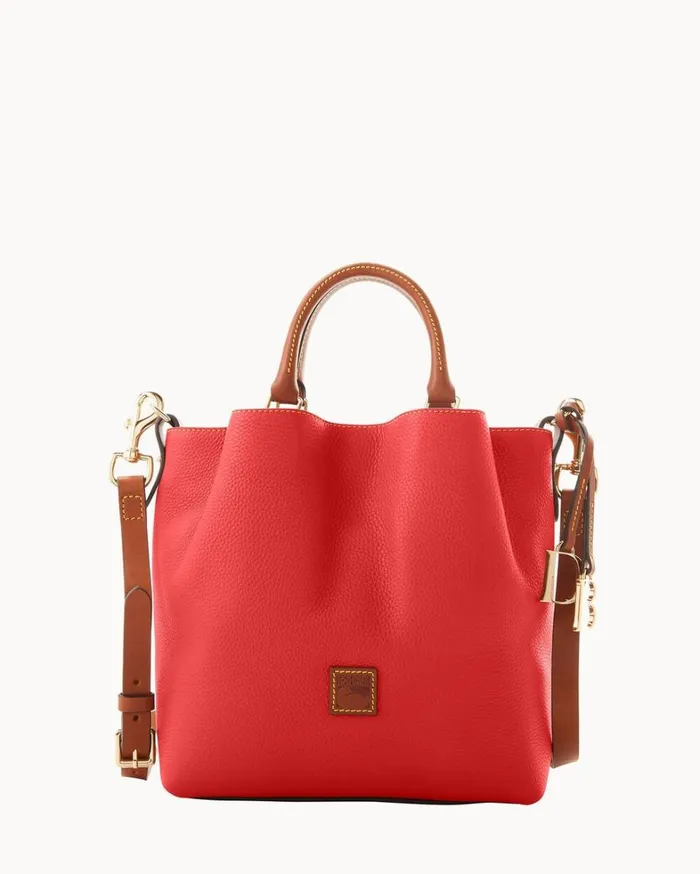 Pebble Grain Small Barlow Red Women Dooney and Bourke Satchels