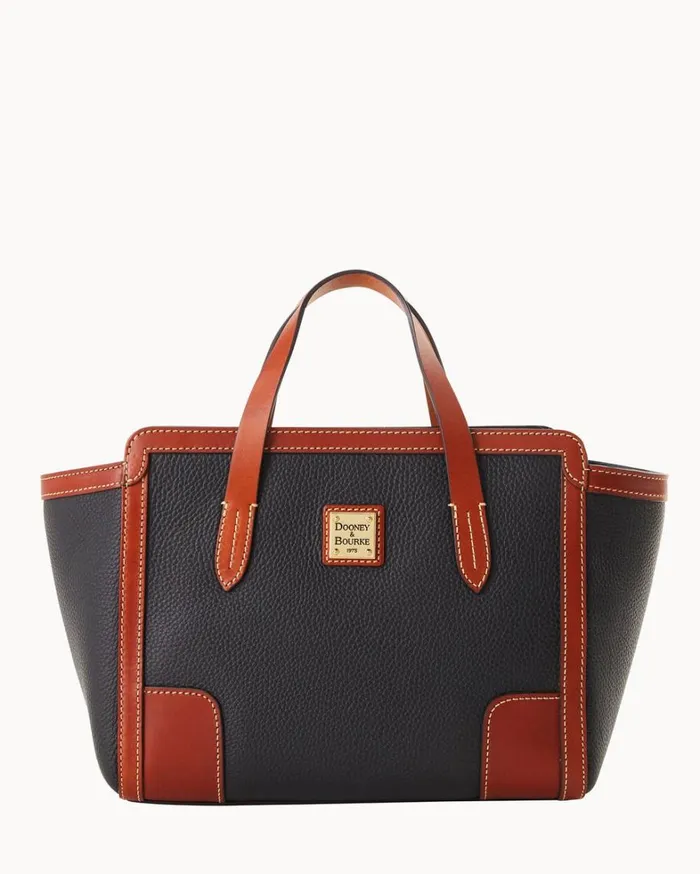 Pebble Grain Small Shopper Black Women Dooney and Bourke Satchels