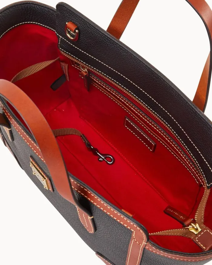 Pebble Grain Small Shopper Black Women Dooney and Bourke Satchels Pebble Grain Small Shopper Black Women Dooney and Bourke Satchels