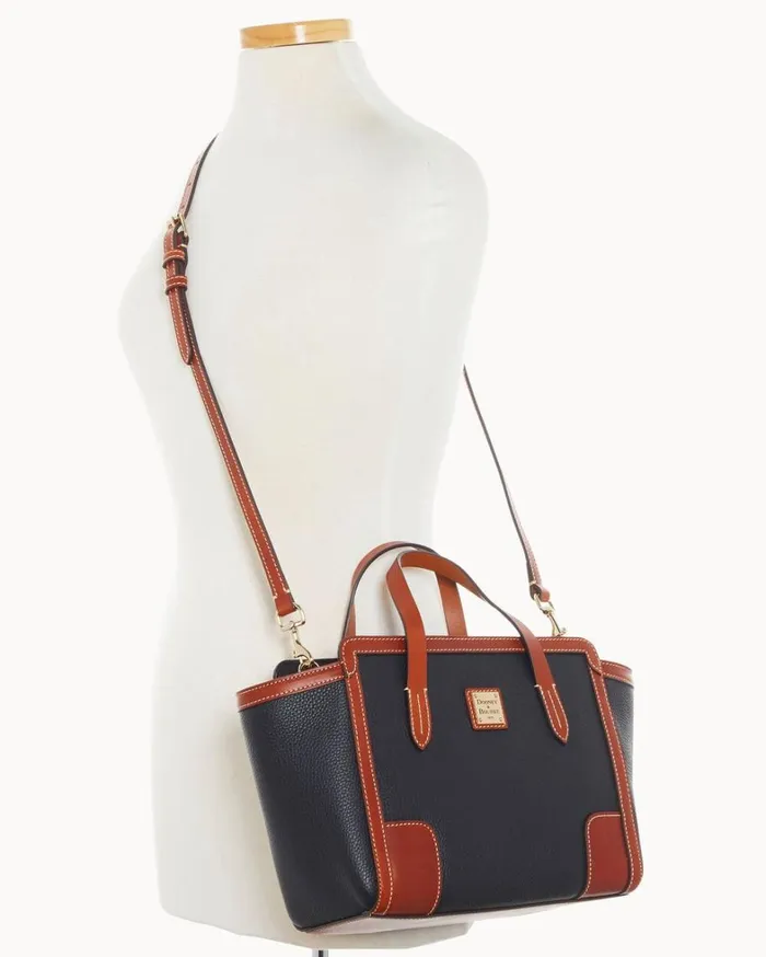 Pebble Grain Small Shopper Black Women Dooney and Bourke Satchels Pebble Grain Small Shopper Black Women Dooney and Bourke Satchels