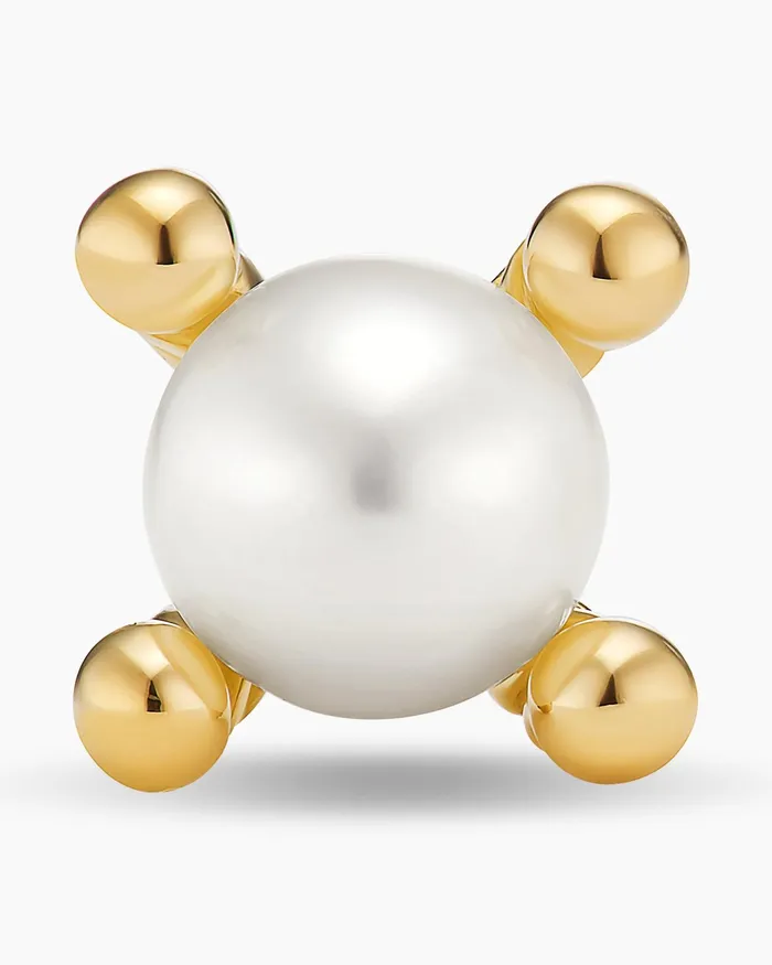 Petite Modern Renaissance Pearl Stud Earrings In 18K Yellow Gold 55mm Women David Yurman Stud Petite Modern Renaissance Pearl Stud Earrings In 18K Yellow Gold 55mm Women David Yurman Stud