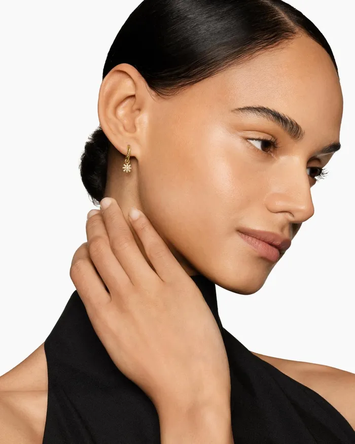 Petite Starburst Drop Earrings In 18K Yellow Gold With Diamonds 181mm Women David Yurman Drop Petite Starburst Drop Earrings In 18K Yellow Gold With Diamonds 181mm Women David Yurman Drop