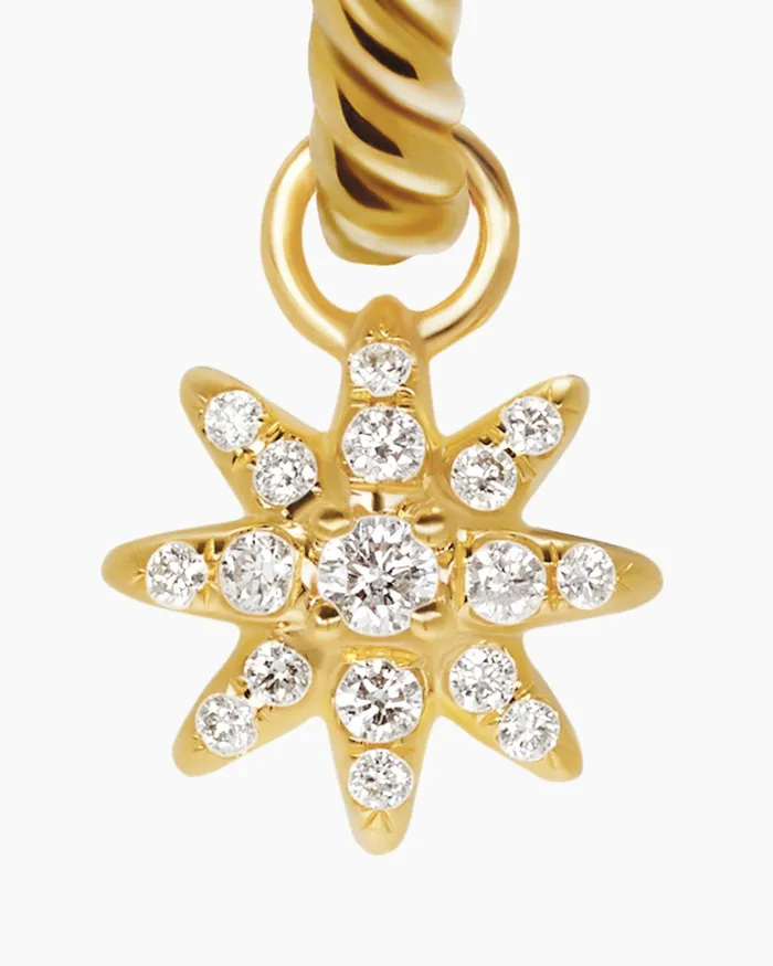 Petite Starburst Drop Earrings In 18K Yellow Gold With Diamonds 181mm Women David Yurman Drop Petite Starburst Drop Earrings In 18K Yellow Gold With Diamonds 181mm Women David Yurman Drop