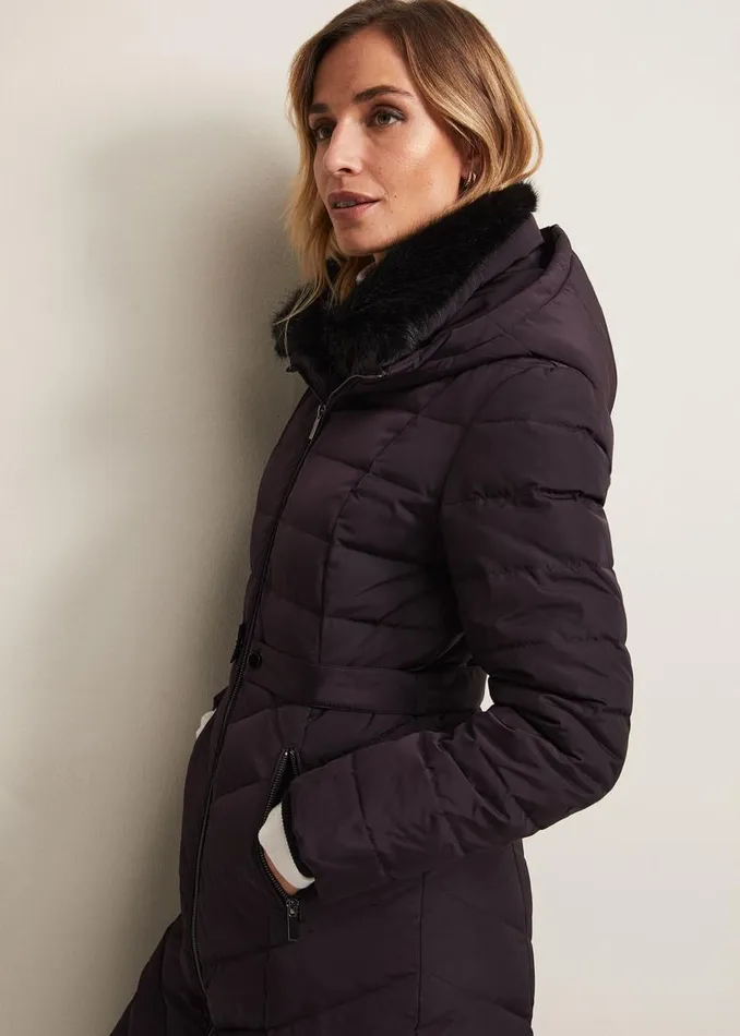 Phase Eight Coats Bobbie Burgundy Puffer Coat Burgundy 8211 Women