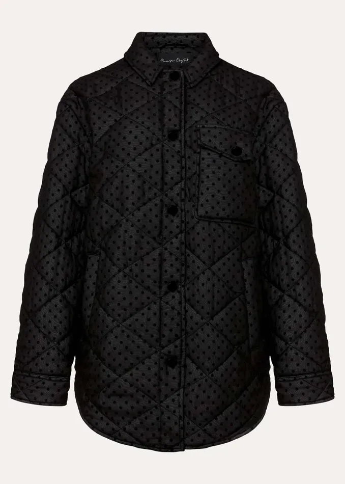 Phase Eight Coats Lola Quilted Polka Dot Coat Black 8211 Women