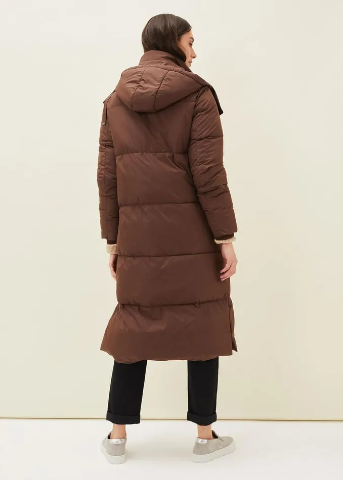 Phase Eight Coats Shona Midi Quilted Puffer Coat Truffle 8211 Women